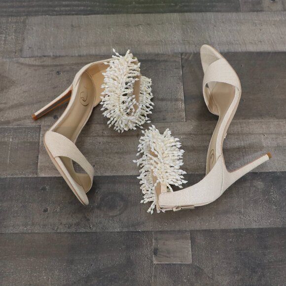 Sam Edelman Gillie Heeled Sandal Sand 8 New - Picture 3 of 13